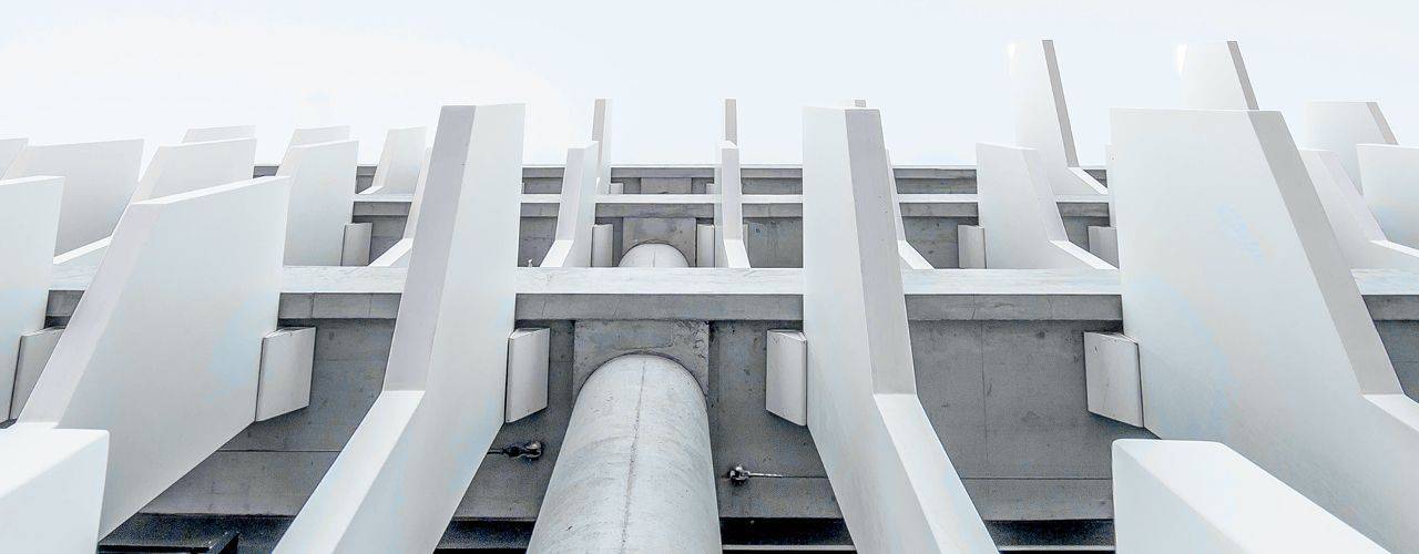Decorative image of building roof and pipes