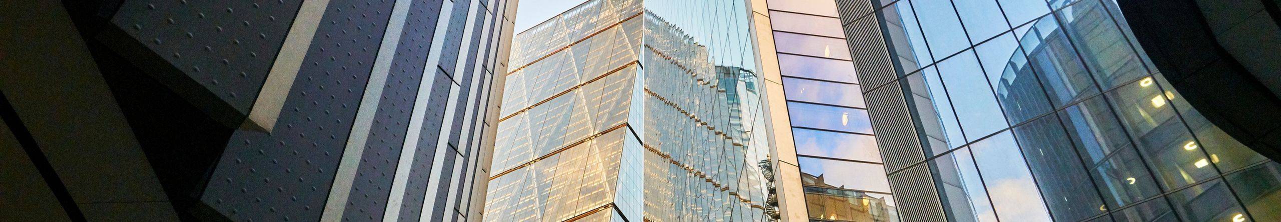 Tax banner cityscape