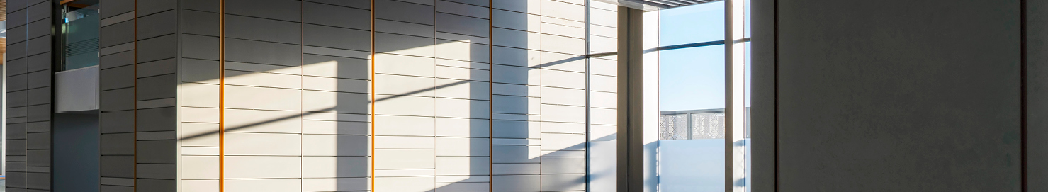 Light shining into a commercial property
